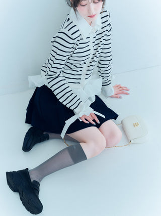 Pleated Mini Skirt with Belt