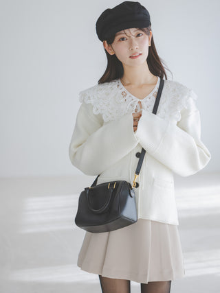 Pleated Mini Skirt with Belt