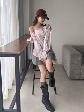 Pleated Mini Skirt with Belt