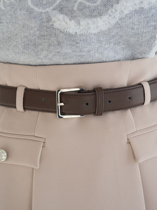 Pleated Mini Skirt with Belt