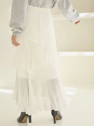 Sustainable Pleated Tiered Skirt