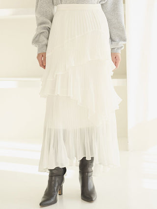 Sustainable Pleated Tiered Skirt