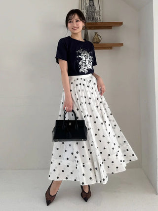 Gathered Volume Flare Skirt