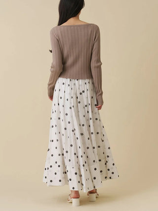 Gathered Volume Flare Skirt