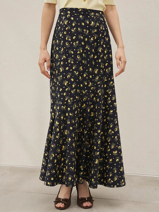 Sustainable Fruit Print Mermaid Skirt