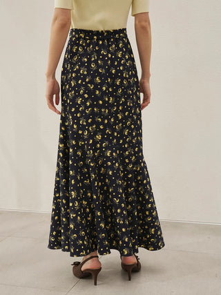 Sustainable Fruit Print Mermaid Skirt