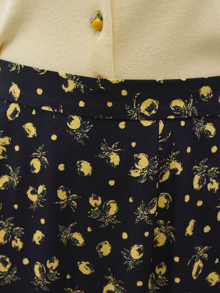 Sustainable Fruit Print Mermaid Skirt