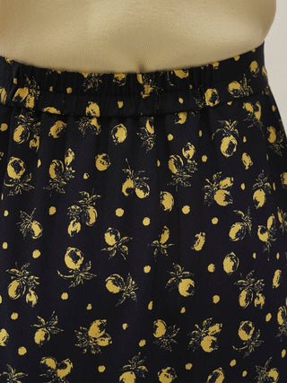 Sustainable Fruit Print Mermaid Skirt