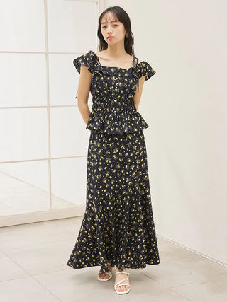 Sustainable Fruit Print Mermaid Skirt
