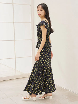 Sustainable Fruit Print Mermaid Skirt