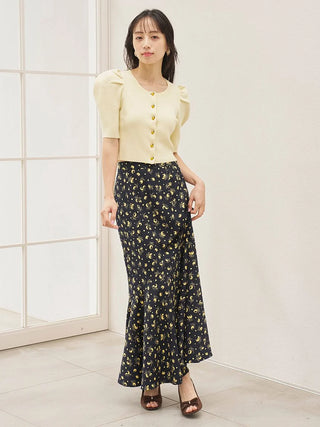 Sustainable Fruit Print Mermaid Skirt