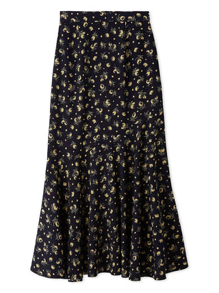 Sustainable Fruit Print Mermaid Skirt