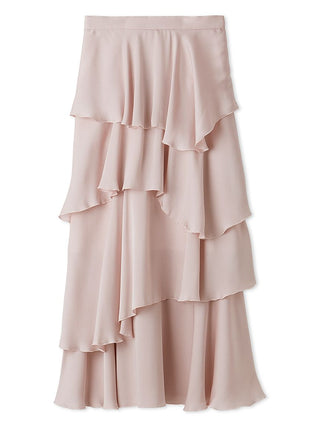 Satin Tiered Skirt