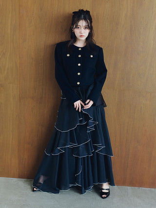 Volume Ruffle Tiered Skirt