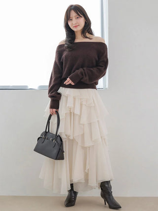 Volume Ruffle Tiered Skirt