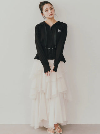 Volume Ruffle Tiered Skirt