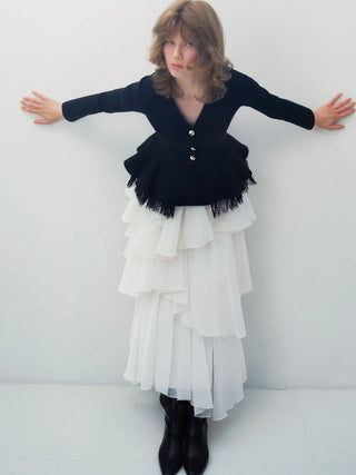 Volume Ruffle Tiered Skirt