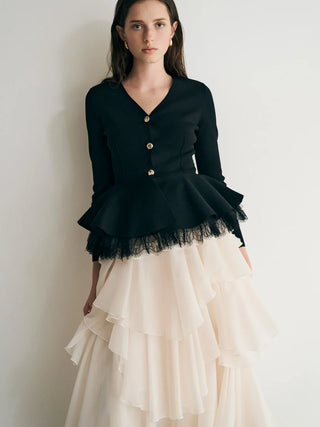 Volume Ruffle Tiered Skirt