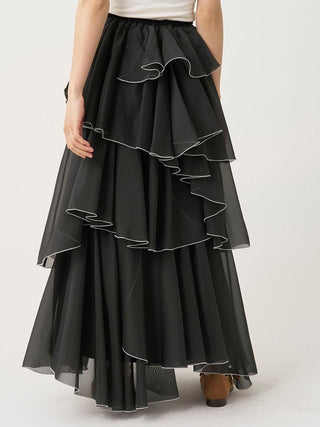 Volume Ruffle Tiered Skirt