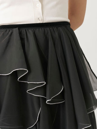 Volume Ruffle Tiered Skirt
