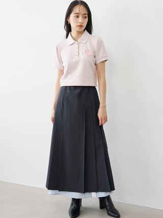 Belted Pleated Maxi Skirt