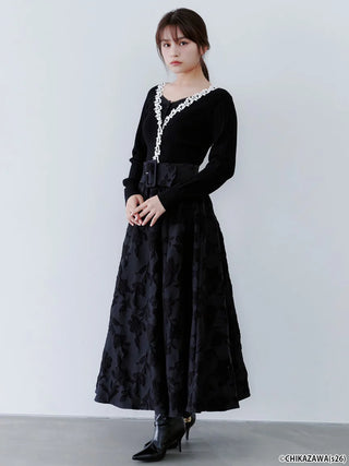 Jacquard Flare Skirt