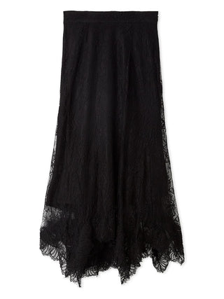 Irregular Hem Lace Skirt