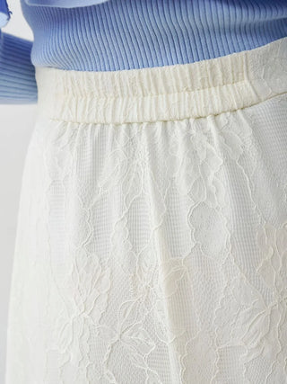 Irregular Hem Lace Skirt