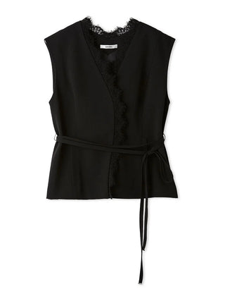 Lace-Trimmed Vest