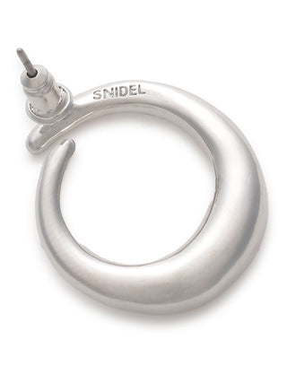 Drop Hoop Earrings in Silver, Premium Women's Fashionable Earings at SNIDEL USA.