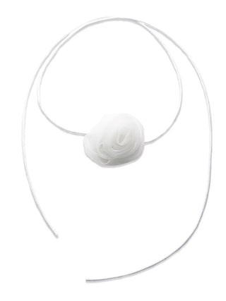 Sheer Flower  Choker Necklace in white a Premium Women's Fashionable Necklace at SNIDEL USA