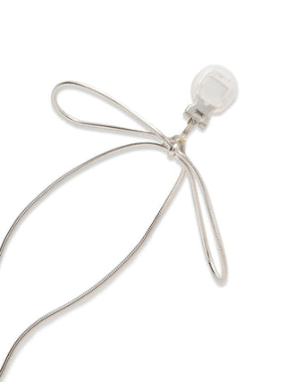 Ribbon Earrings in SILVER, Premium Women's Fashionable Earings at SNIDEL USA