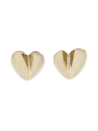 Heart Plate Pierced Earrings in GOLD, Premium Women's Fashionable Earrings at SNIDEL USA.