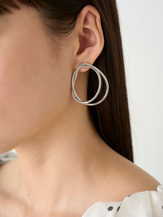 Hoop Earrings in SILVER, Premium Fashionable Women's Skirts & Skorts at SNIDEL USA.