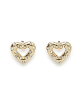 Petite Heart Earrings in GOLD, Premium Women's Fashionable Earrings at SNIDEL USA.