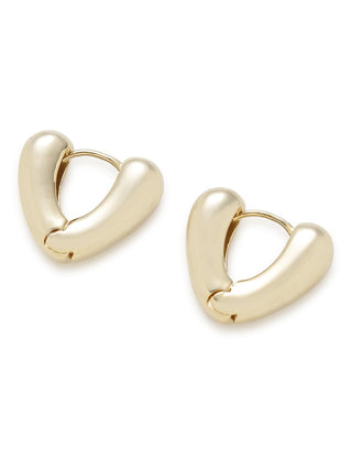 Volume Heart Earrings in Gold, Premium Women's Fashionable Earrings at SNIDEL USA