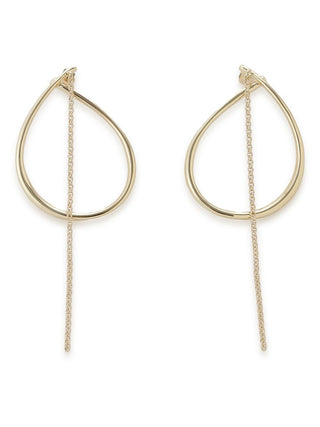 Hoop Chain Pierced Earrings in Gold, Premium Women's Fashionable Necklace at SNIDEL USA