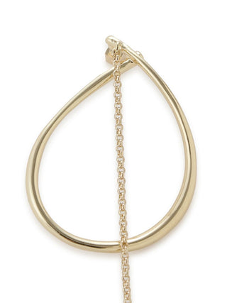 Hoop Chain Pierced Earrings in Gold, Premium Women's Fashionable Necklace at SNIDEL USA