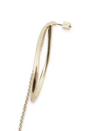 Hoop Chain Pierced Earrings in Gold, Premium Women's Fashionable Necklace at SNIDEL USA