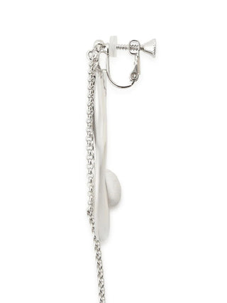 Hoop Chain Earrings in Silver, Premium Women's Fashionable Necklace at SNIDEL USA