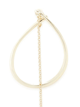 Hoop Chain Earrings in Gold, Premium Women's Fashionable Necklace at SNIDEL USA