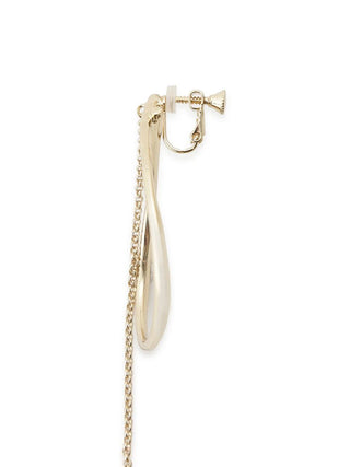 Hoop Chain Earrings in Gold, Premium Women's Fashionable Necklace at SNIDEL USA