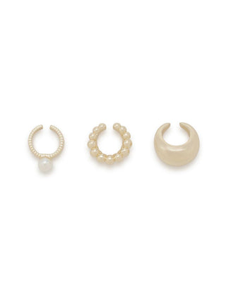 3-Set Ear Cuffs, Premium Women's Fashionable Earrings at SNIDEL USA