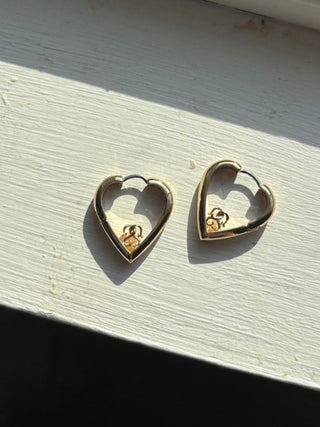 Heart-Shaped Hoop Earrings