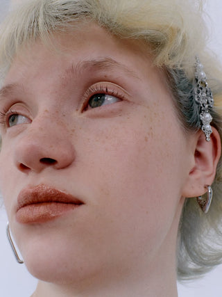 Heart-Shaped Hoop Earrings