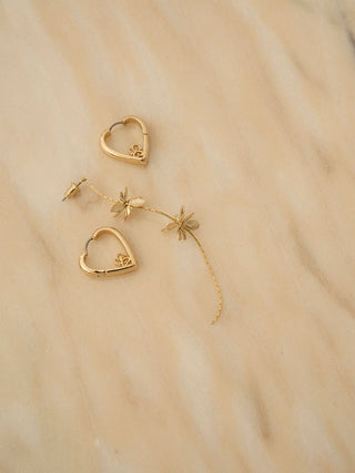 Heart-Shaped Hoop Earrings