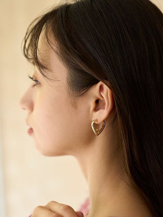 Heart-Shaped Hoop Earrings