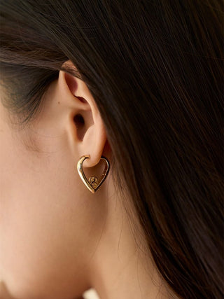 Heart-Shaped Hoop Earrings