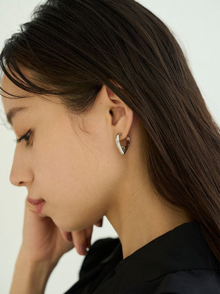 Heart-Shaped Hoop Earrings