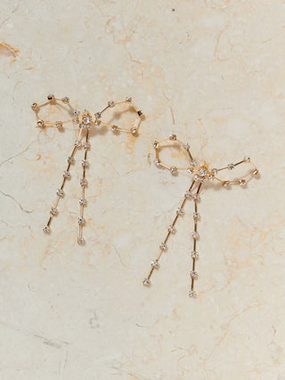 Stone Ribbon Earrings